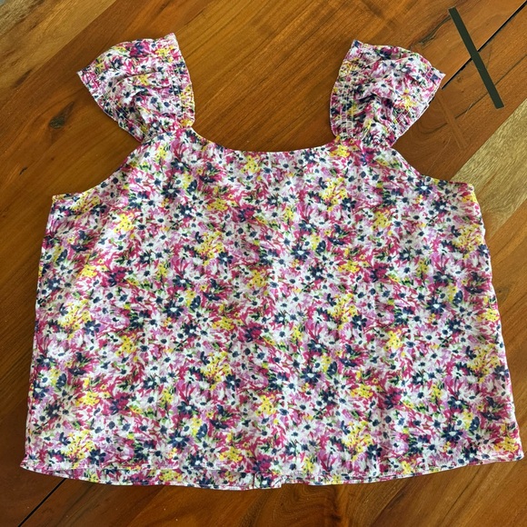 J. Crew Women's Floral Blouse - Pink, Yellow, Blue - Picture 7 of 7